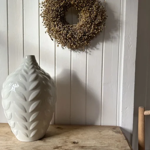 BLADVASE 39 CM KREM