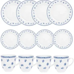 BLUEBIRD FLOWER SERVISEPAKKE 4 STK