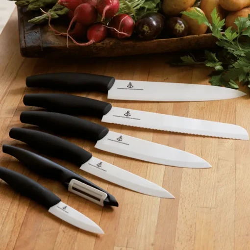 BRØDKNIV 21 CM HVITT KNIVBLAD