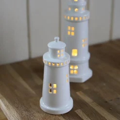 FYRTÅRN LED LYS 16,5 CM HVIT