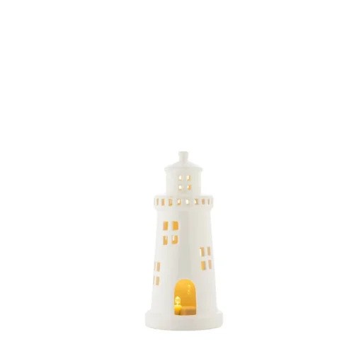 FYRTÅRN LED LYS 16,5 CM HVIT