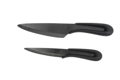 KNIVSETT 2 DELER SORT / 10 CM + 16 CM