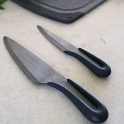 KNIVSETT 2 DELER SORT / 10 CM + 16 CM