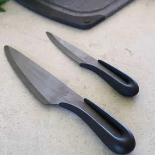 KNIVSETT 2 DELER SORT / 10 CM + 16 CM