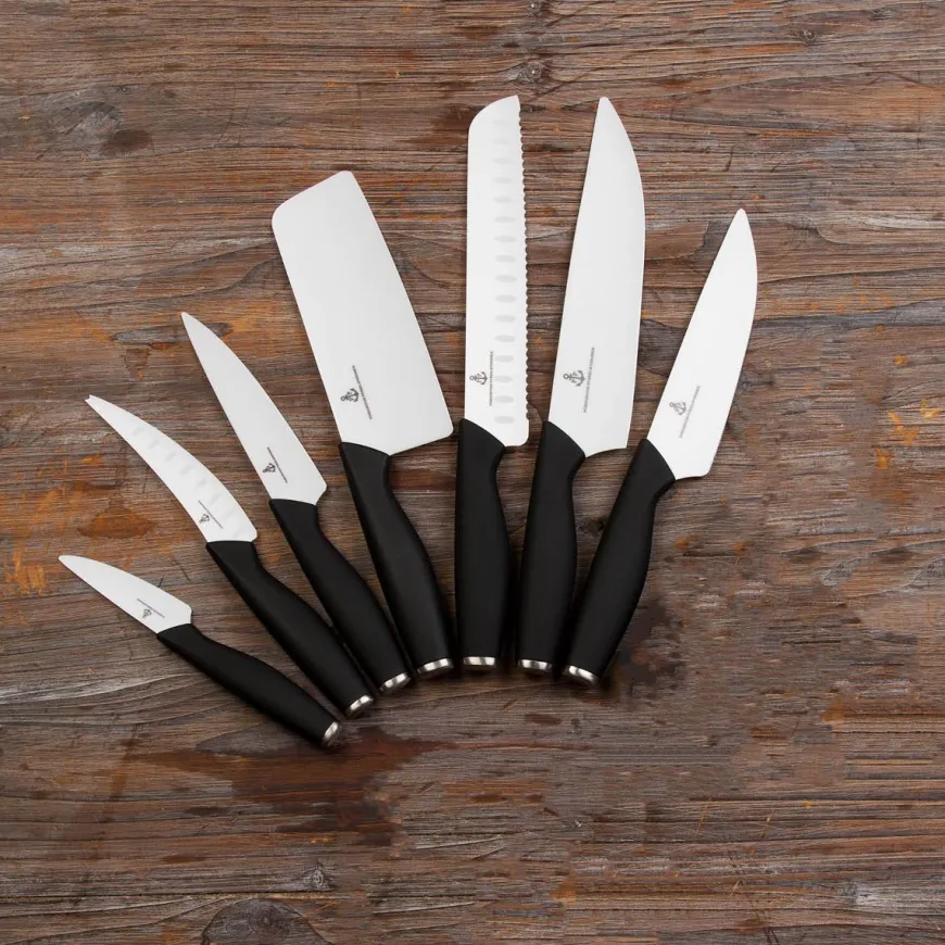 KOKKEKNIV 21 CM + GRØNNSAKSKNIV 13 CM HVITT KNIVBL