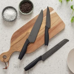KOKKEKNIV 21 CM SORT KNIVBLAD