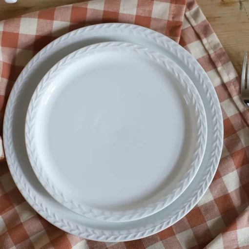 PORS TALLERKEN 21 CM HVIT