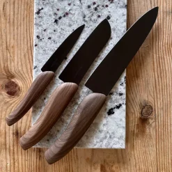 SANTOKU KNIV WOODS SORT KNIVBLAD 12 CM