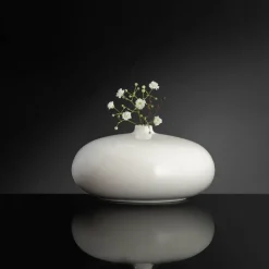 VASE 13,5 X 7 CM HVIT