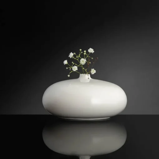 VASE 13,5 X 7 CM HVIT