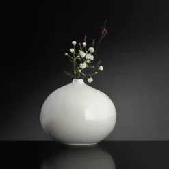 VASE 11,5 X 10 CM HVIT