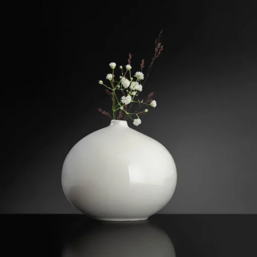 VASE 11,5 X 10 CM HVIT